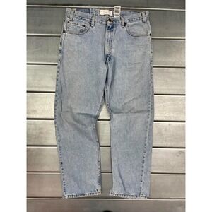 Signature Levis Jeans Mens 34X30 Blue Light Wash Denim Regular Straight Fit